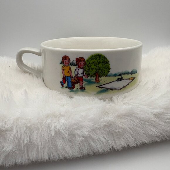 Vintage Retro 1980's Soup Bowl Mug Kids Picnic Summer Picnic (SKU: 259MI) - Picture 2 of 7